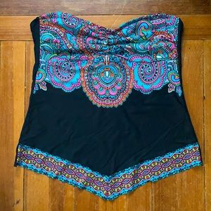 Women tankini strapless tank top bathing suit top